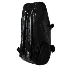 Solinco Racketbag Tour Team Blackout (Schlägertasche, 2 Hauptfächer, Thermofach) schwarz 6er